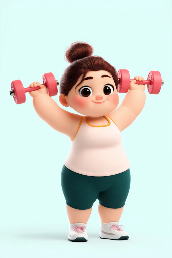 Cartoon Fitness Character