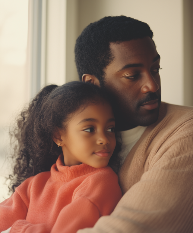 Tender Moment Between Father and Daughter