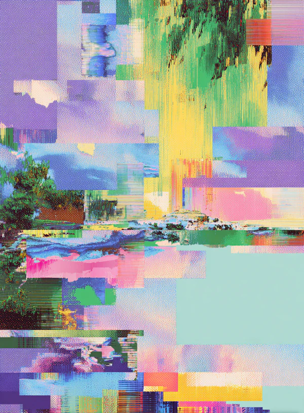 Vivid Digital Glitch Art