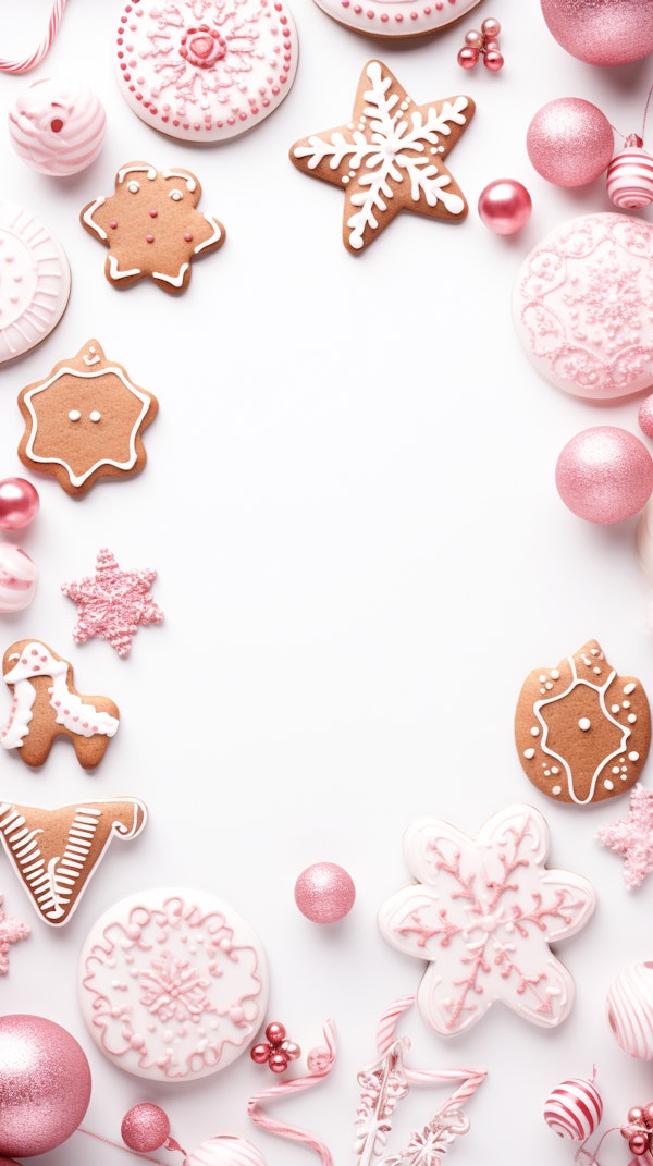 Festive Cookie and Ornament Arrangement