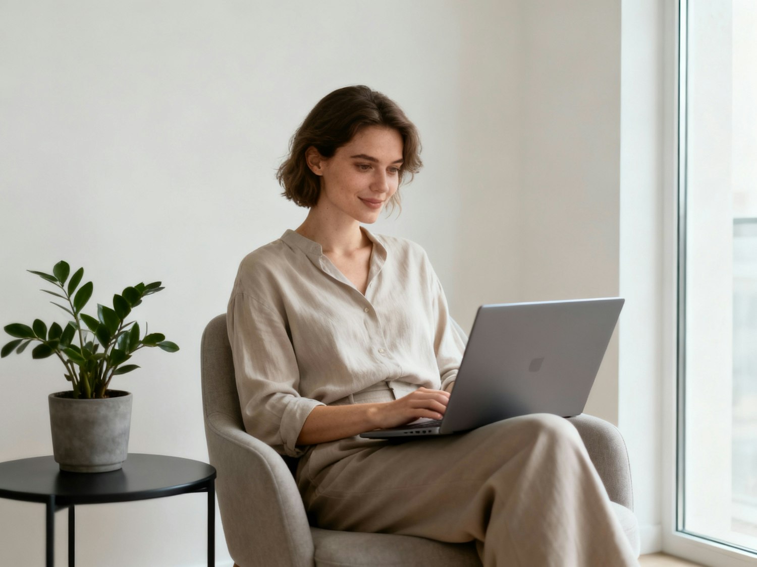 Woman Working at Home