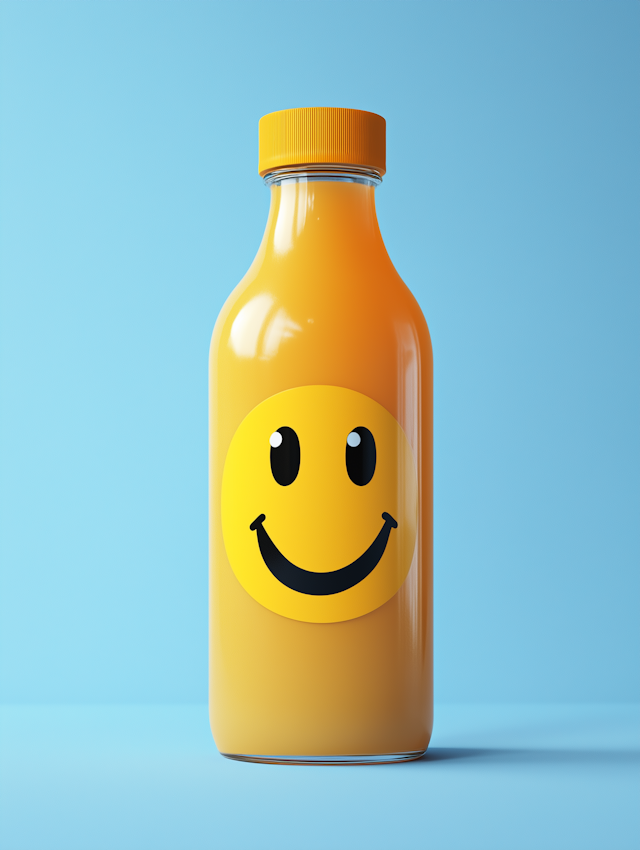 Smiley Orange Juice Bottle