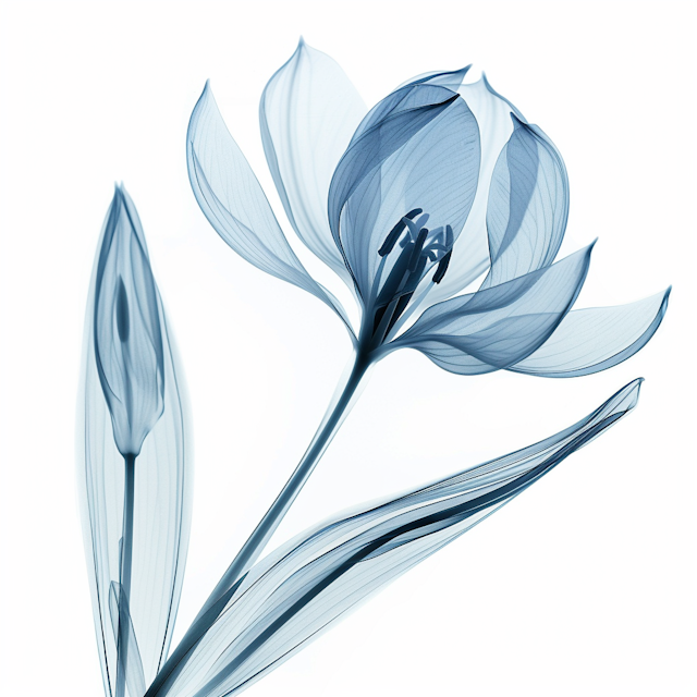 Ethereal Blue Flower