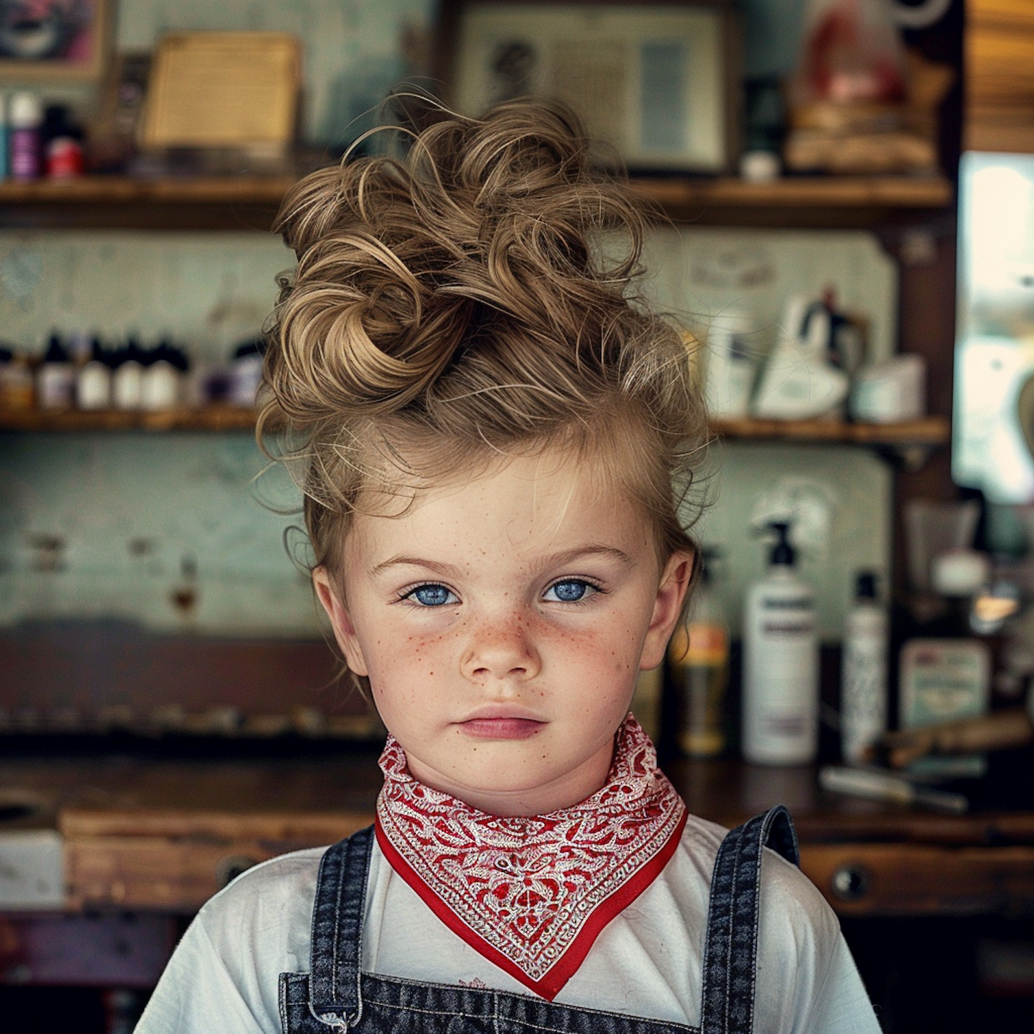 Serene Child with Blue Eyes