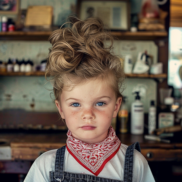 Serene Child with Blue Eyes