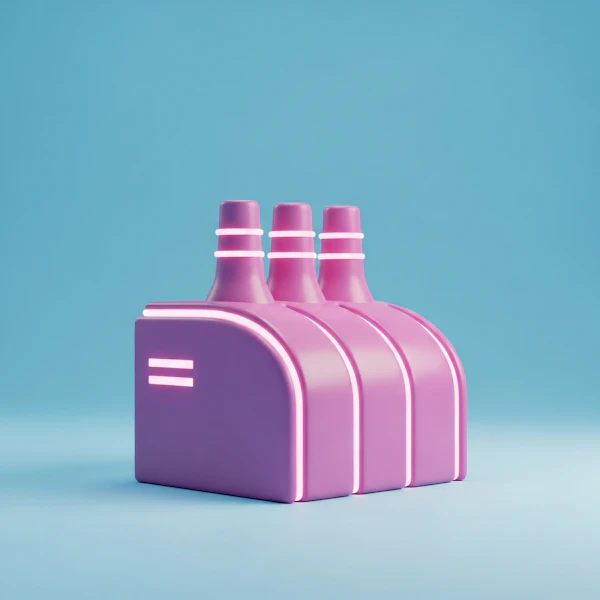 Futuristic Pink Factory