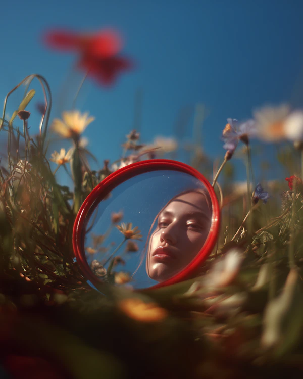 Mirror in Wildflowers