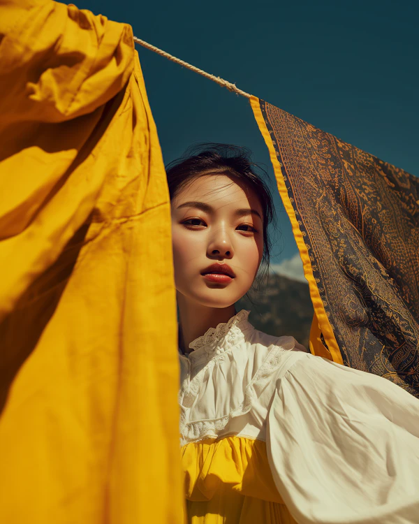 Serene Woman in Yellow