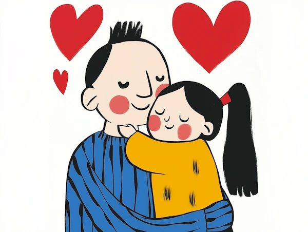 Father and Daughter Embrace