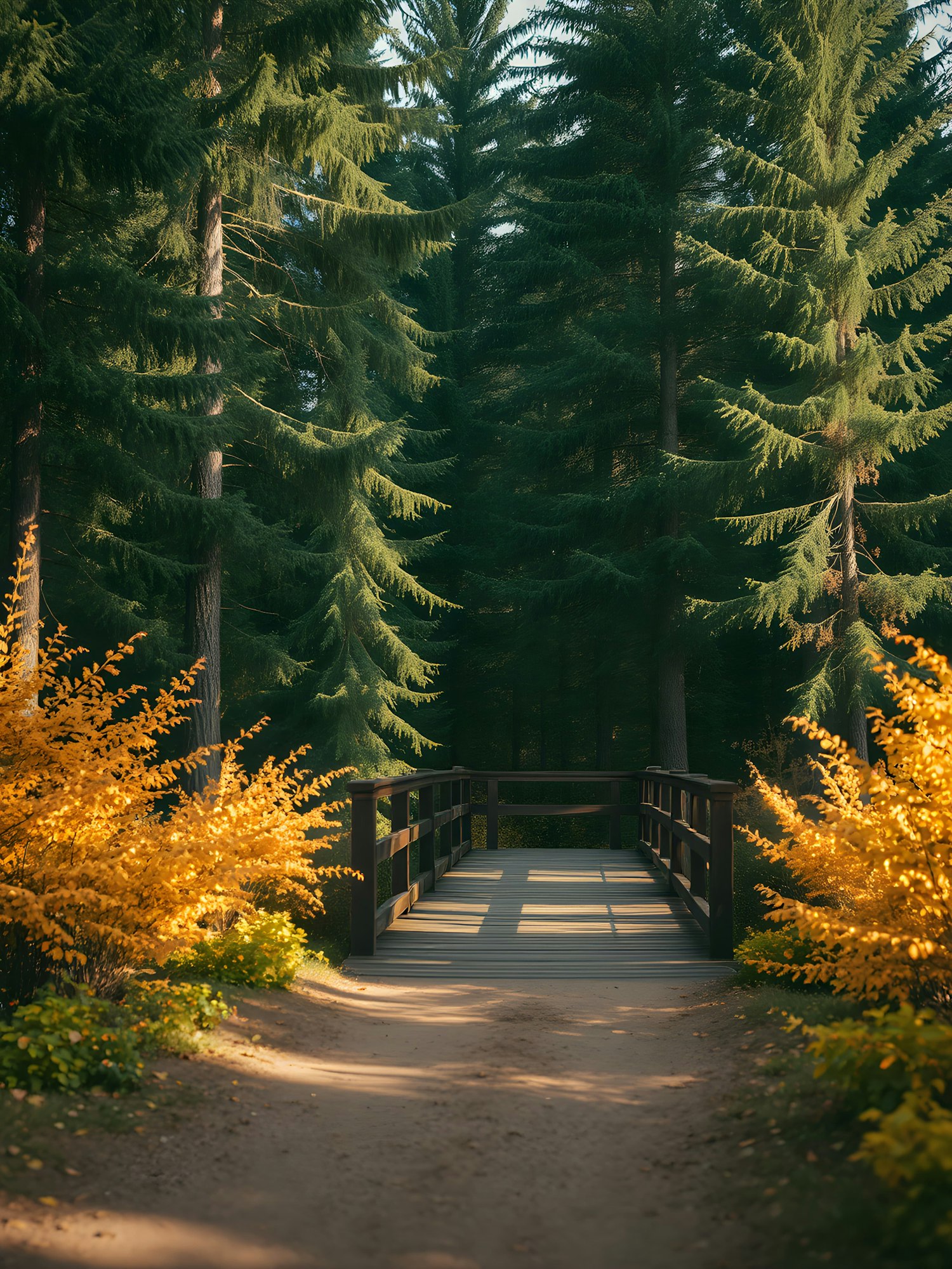 Serene Forest Bridge