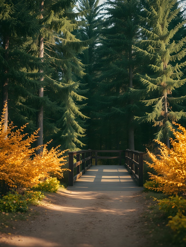 Serene Forest Bridge