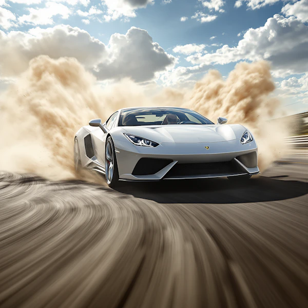 Drifting Sports Car