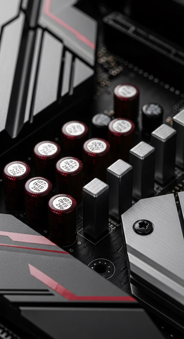 Close-Up Motherboard View