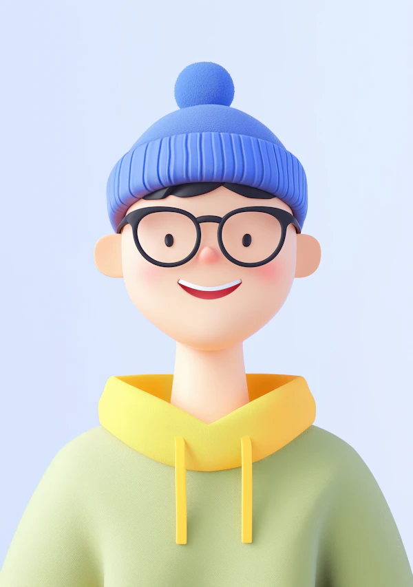 Cheerful 3D Character