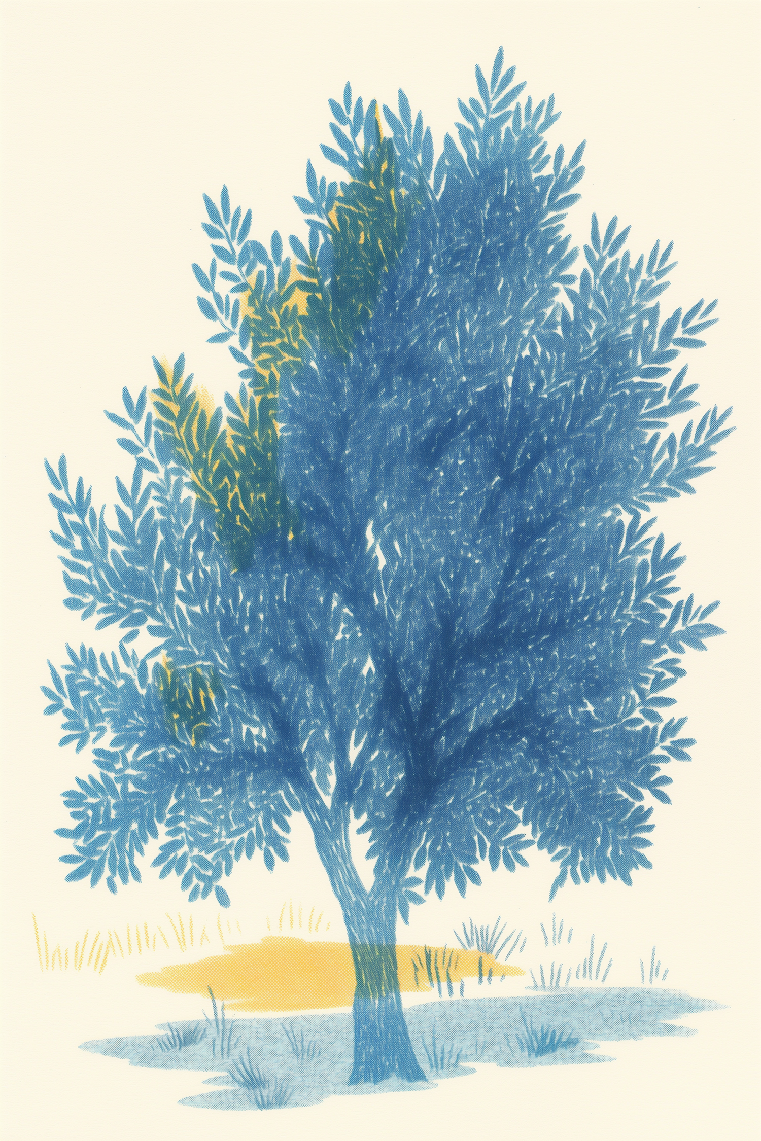 Serene Illustrated Tree Artwork