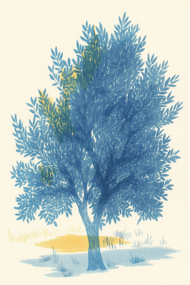 Serene Illustrated Tree Artwork