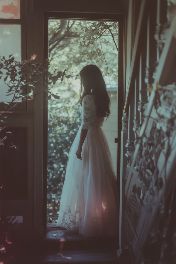 Woman in Doorway with Natural Light