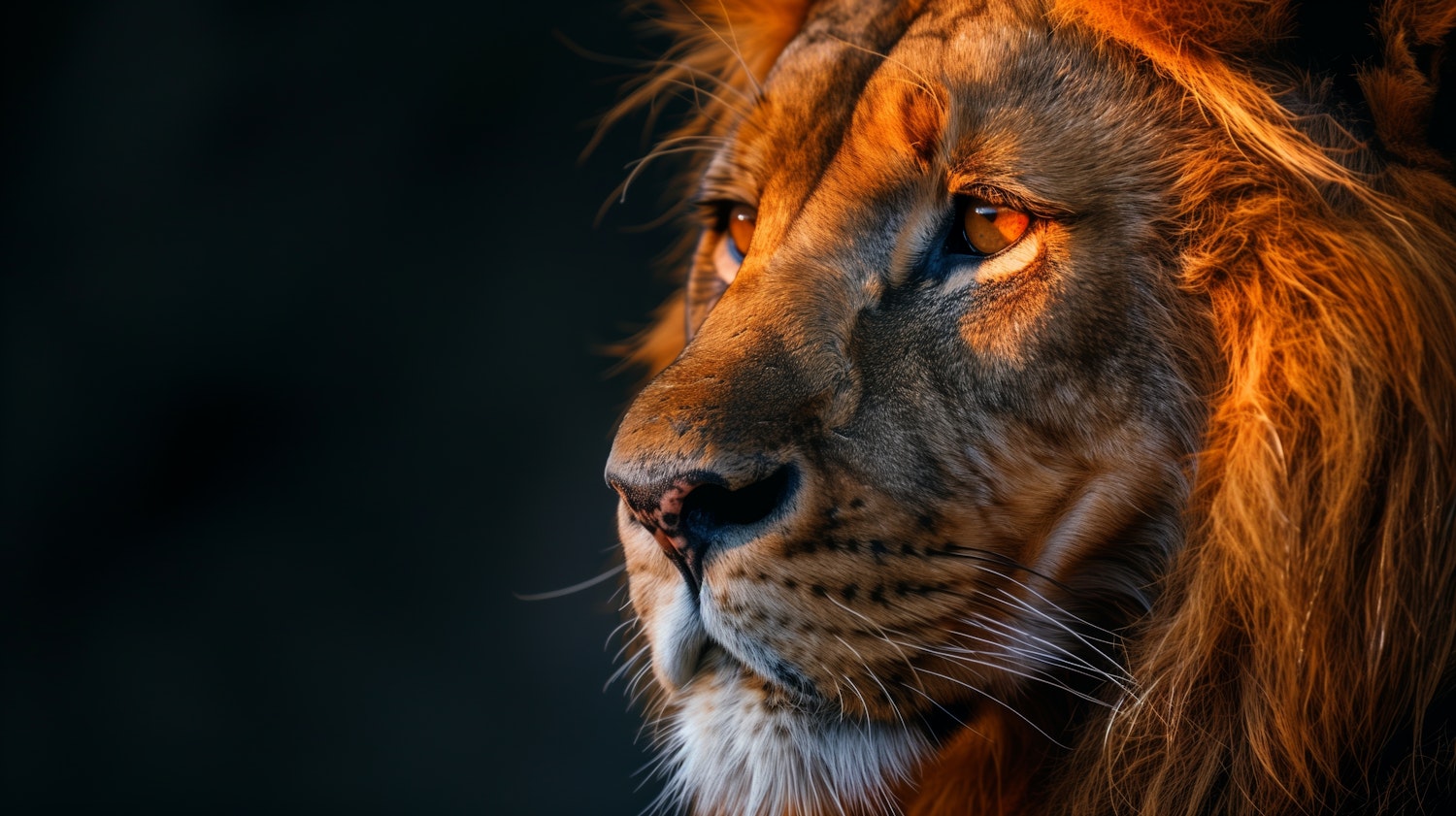 Majestic Lion Close-Up