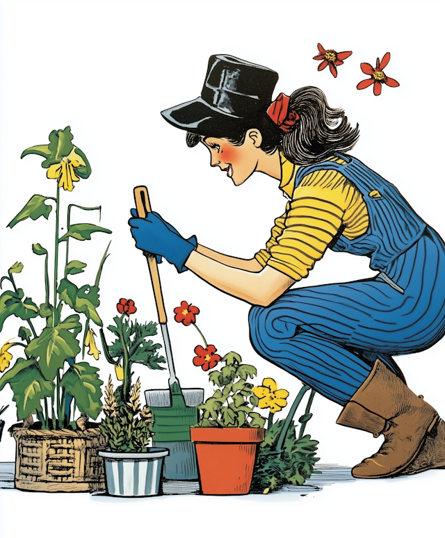 Woman Gardening