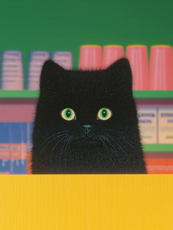 Curious Black Cat