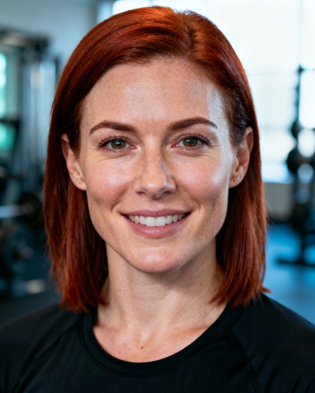 Smiling Woman in Gym
