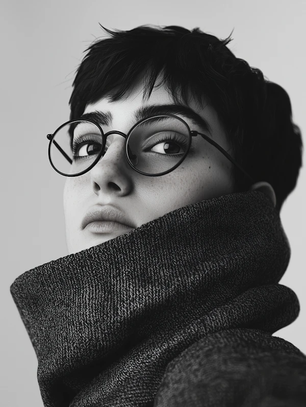 Black-and-White Portrait