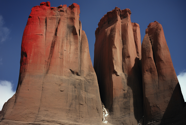 Sunlit Red Rock Monoliths