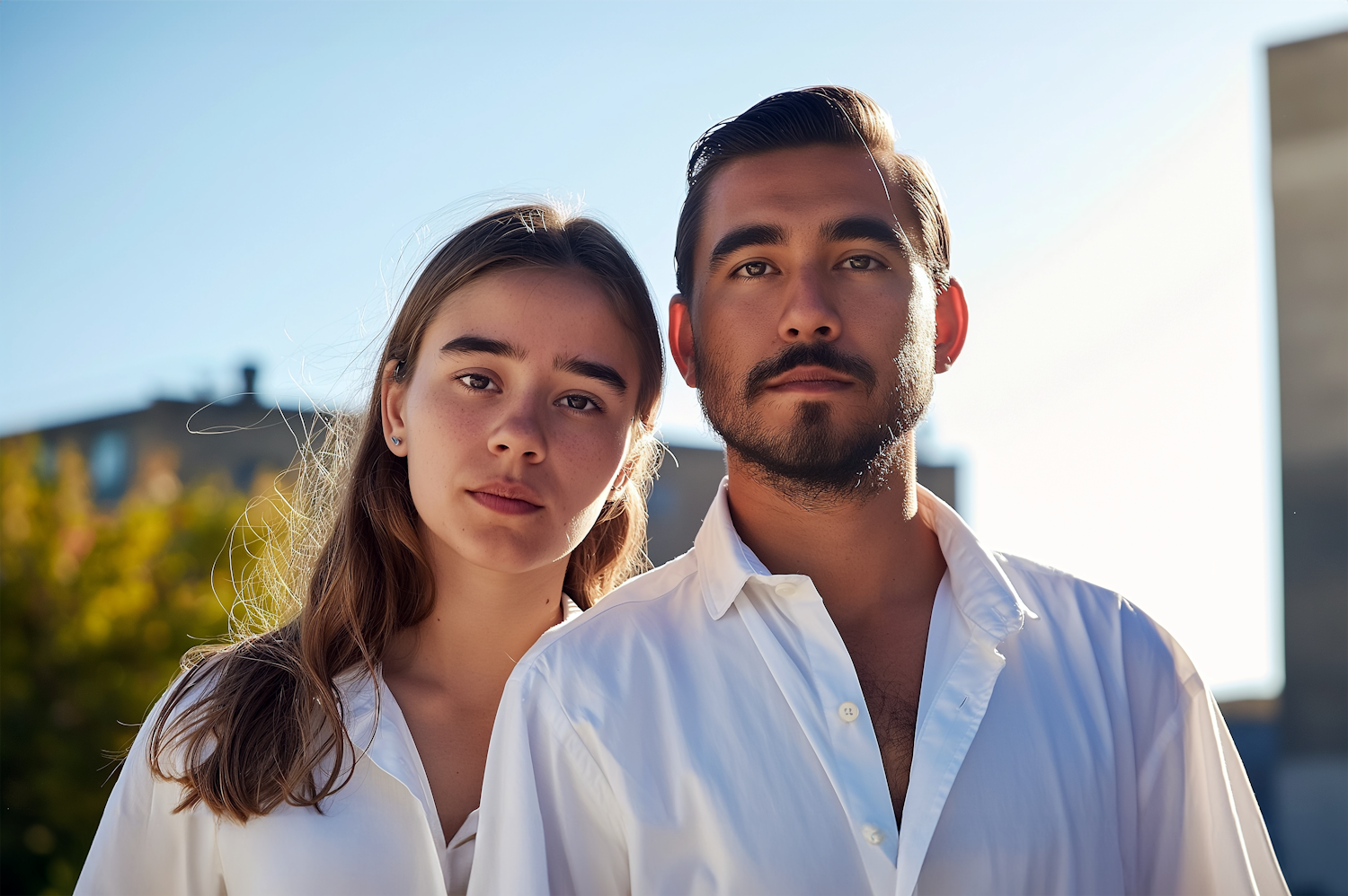 Serene Couple in White