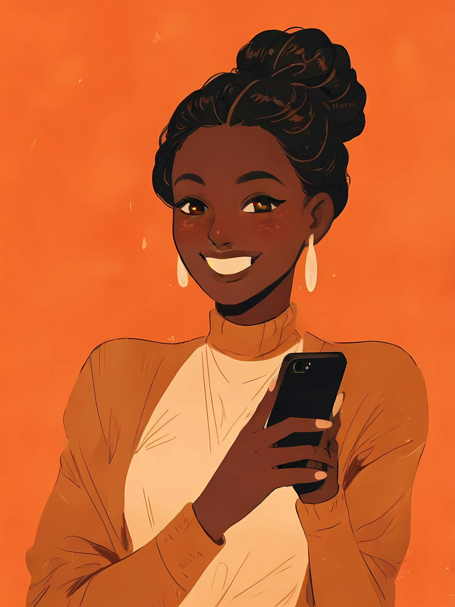 Young Woman with Smartphone