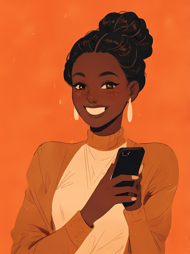 Young Woman with Smartphone