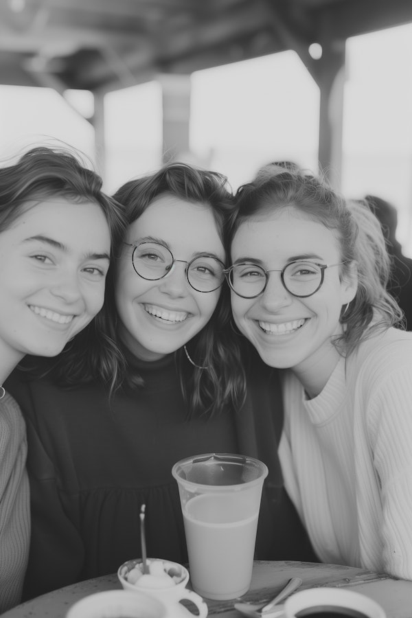 Joyful Friends in Candid Portrait