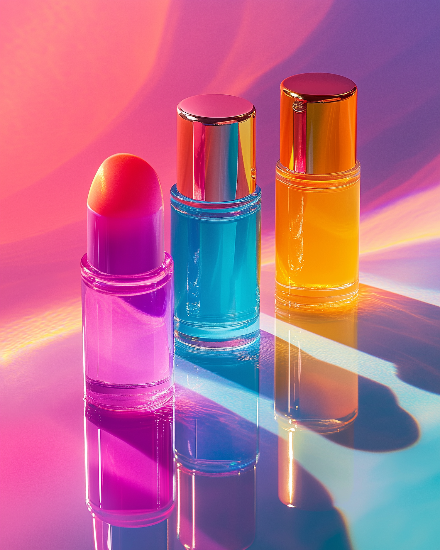 Vibrant Cosmetic Bottles