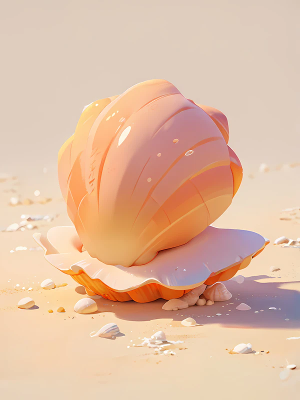 Stylized Seashell Art
