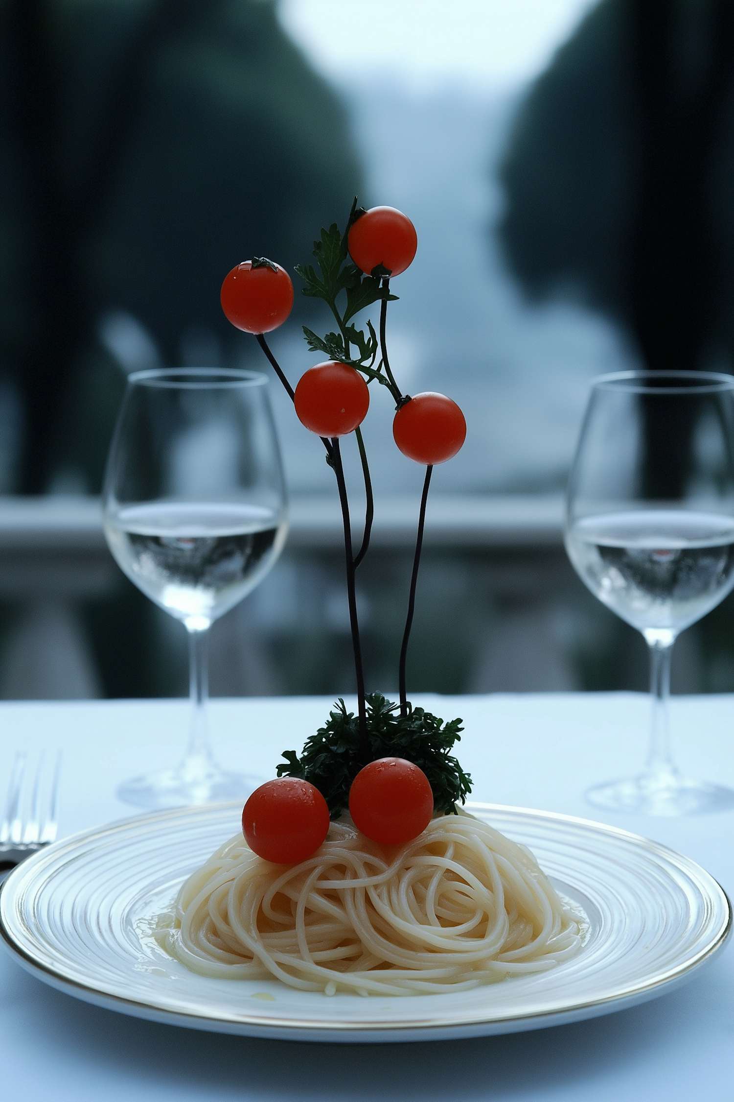 Artistic Spaghetti Dish