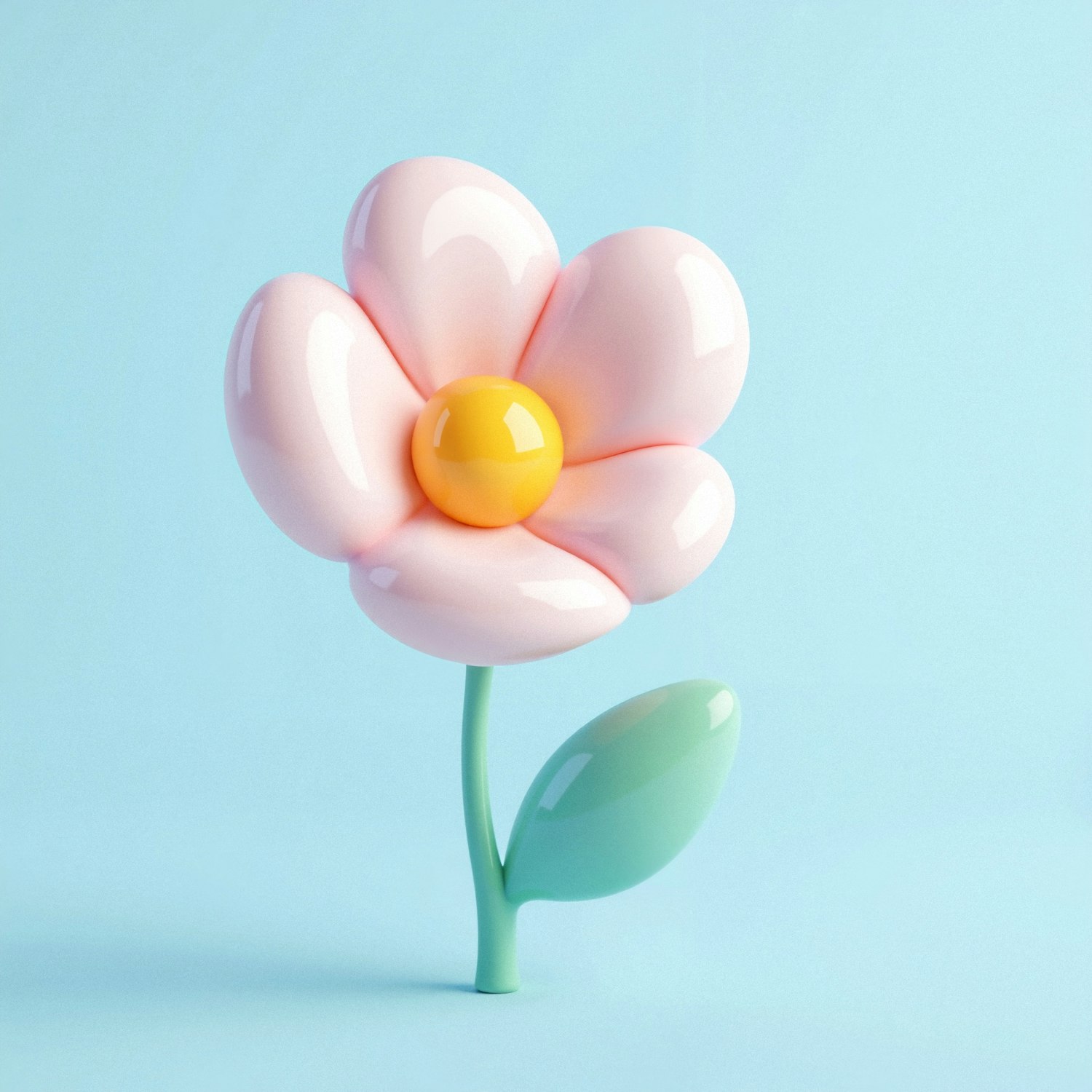 Stylized Glossy Flower