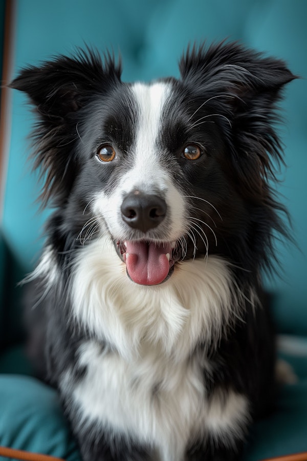 Playful Border Collie Portrait