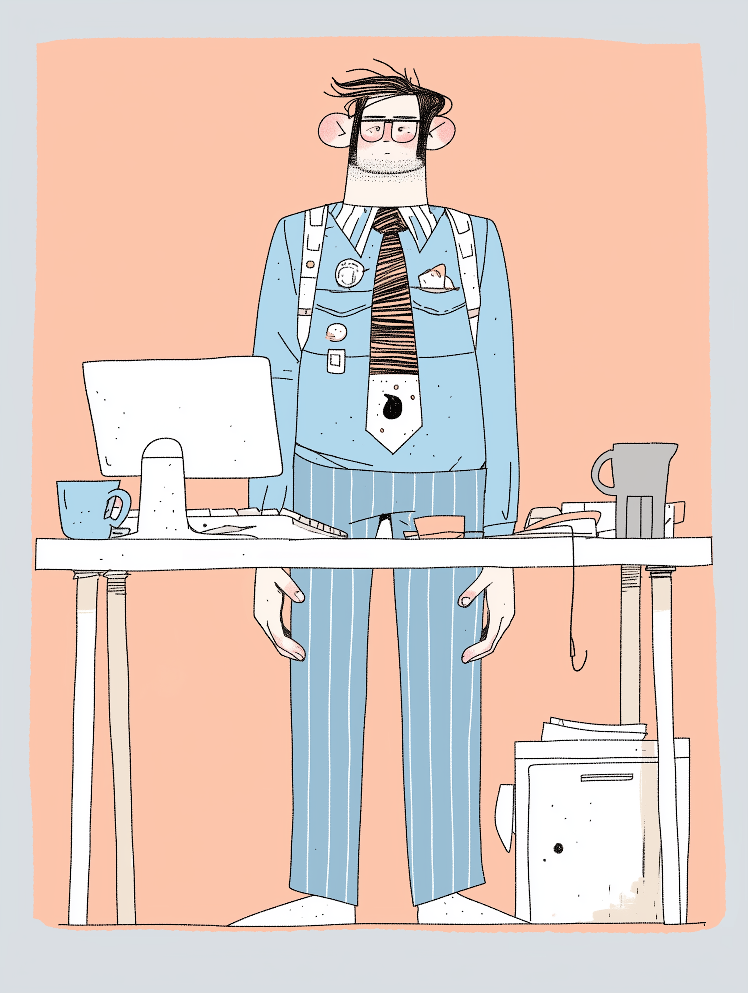 Cartoon Office Worker