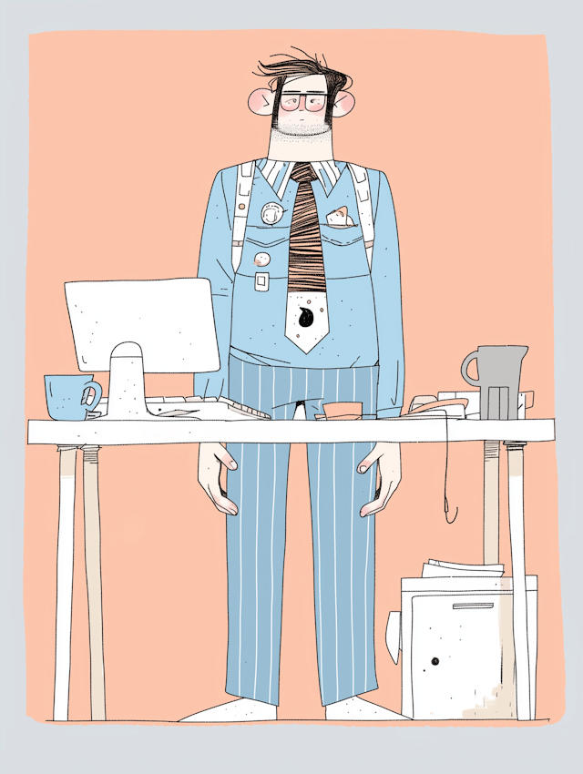 Cartoon Office Worker