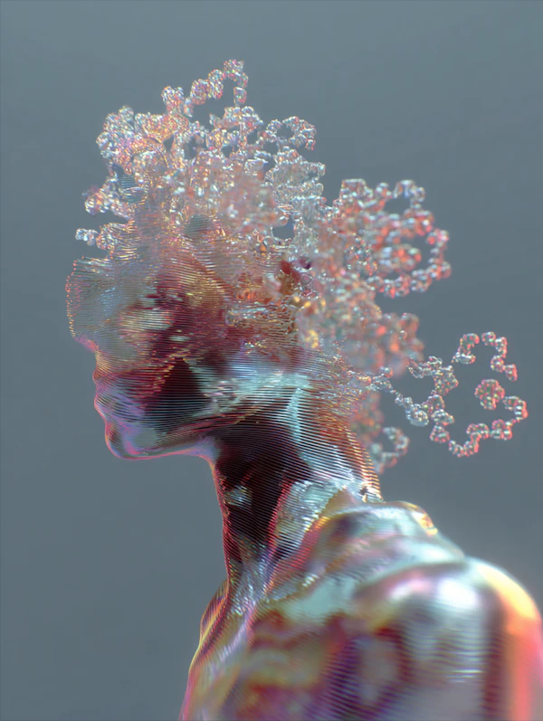 Iridescent Humanoid Art