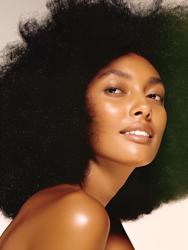 Radiant Afro Portrait