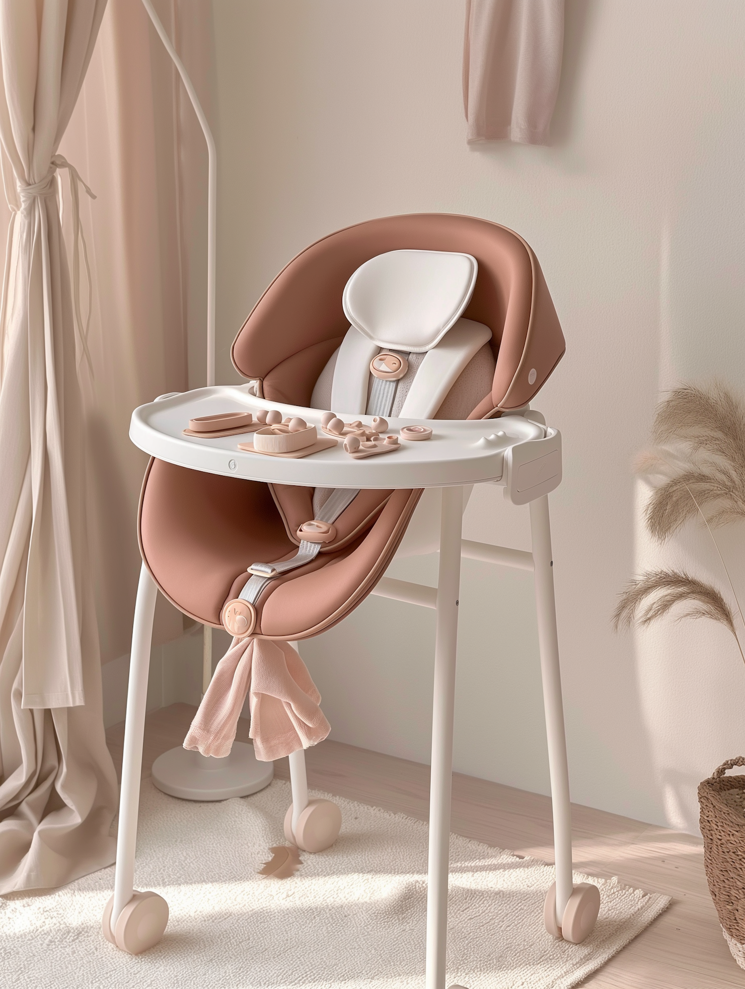 Modern Baby High Chair in Cozy Room