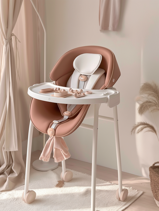 Modern Baby High Chair in Cozy Room