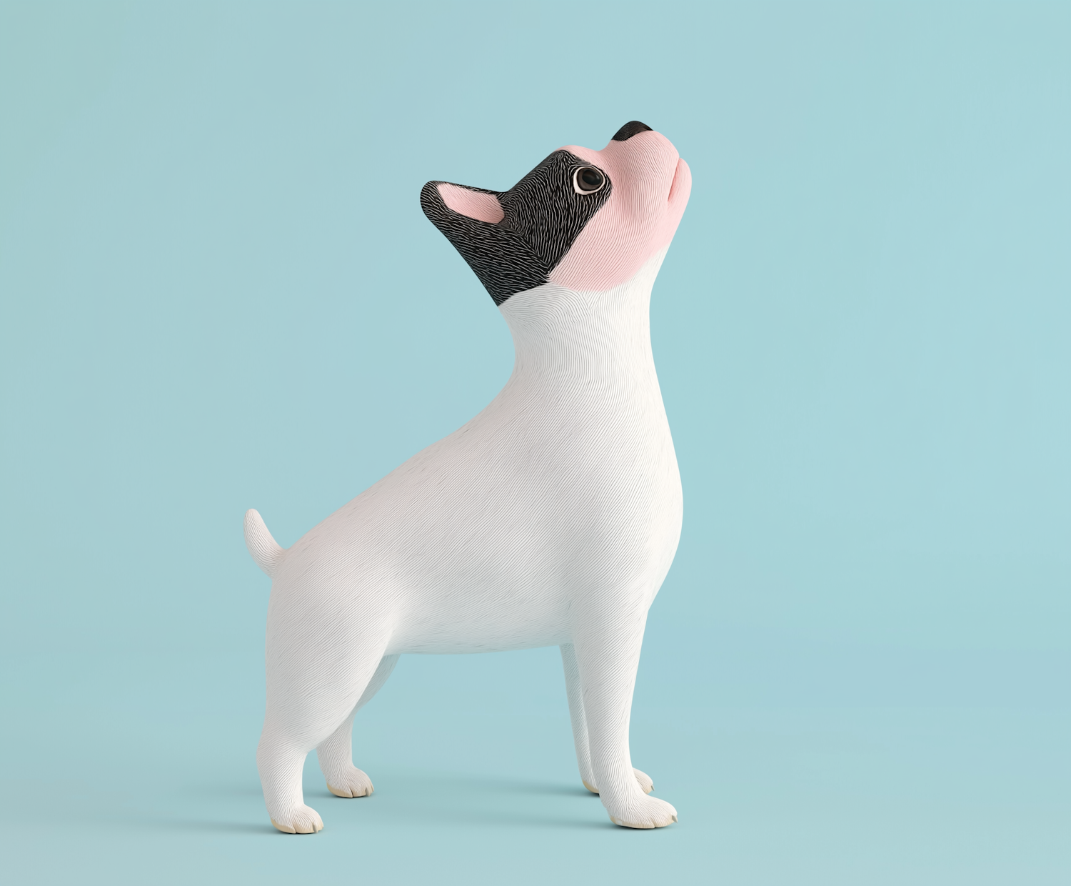 Stylized 3D-Rendered Dog