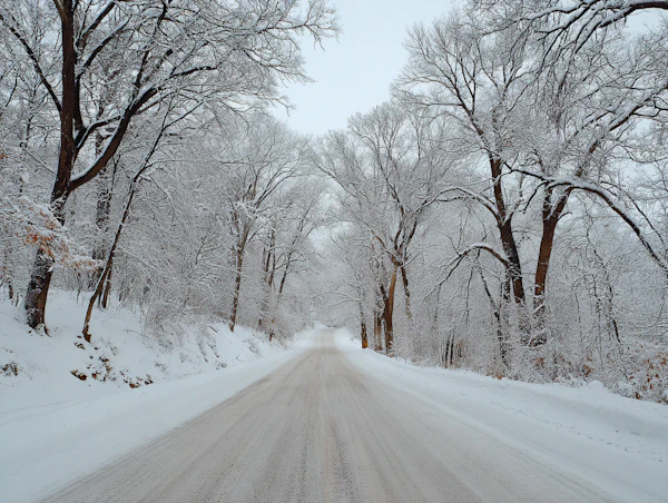 Winter Forest Road