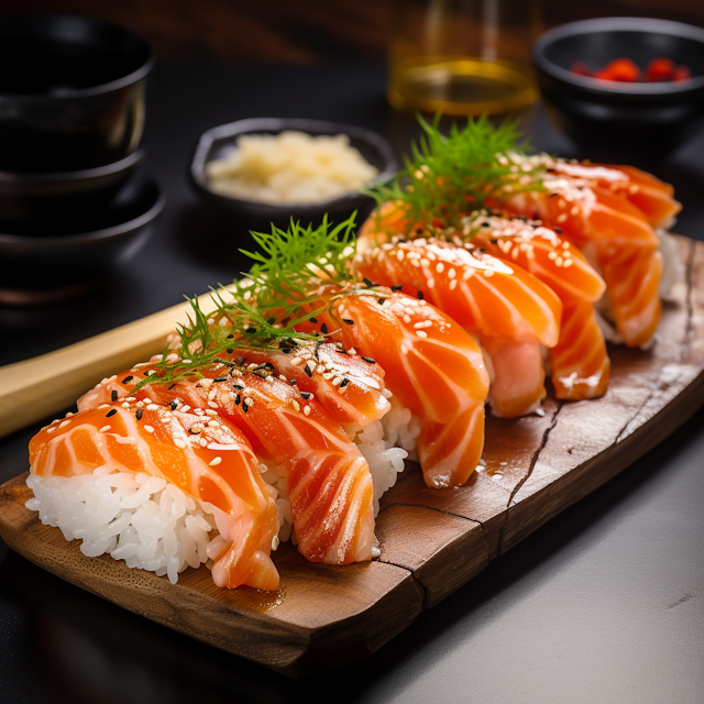 Artisanal Salmon Nigiri Sushi Platter