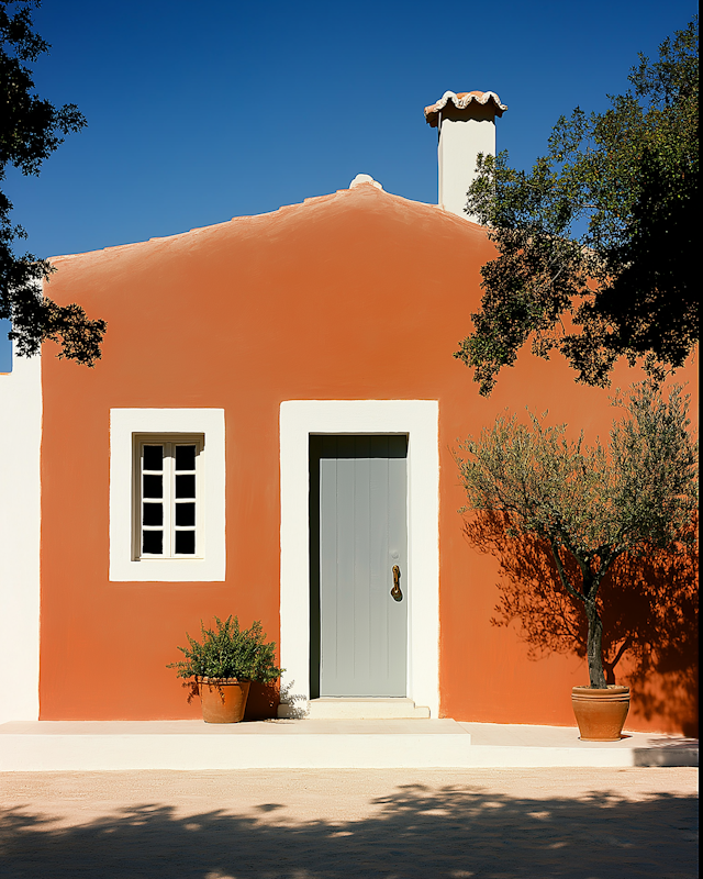 Rustic House with Terracotta Facade