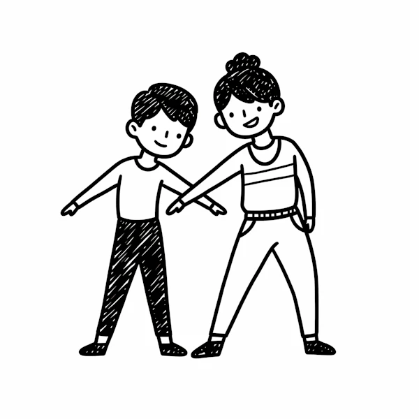 Friendly Cartoon Duo