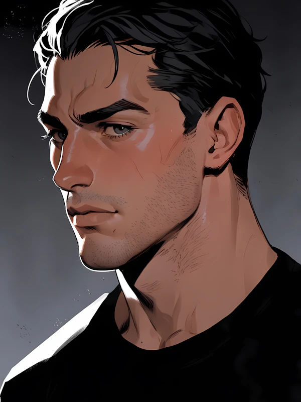 Contemplative Male Portrait