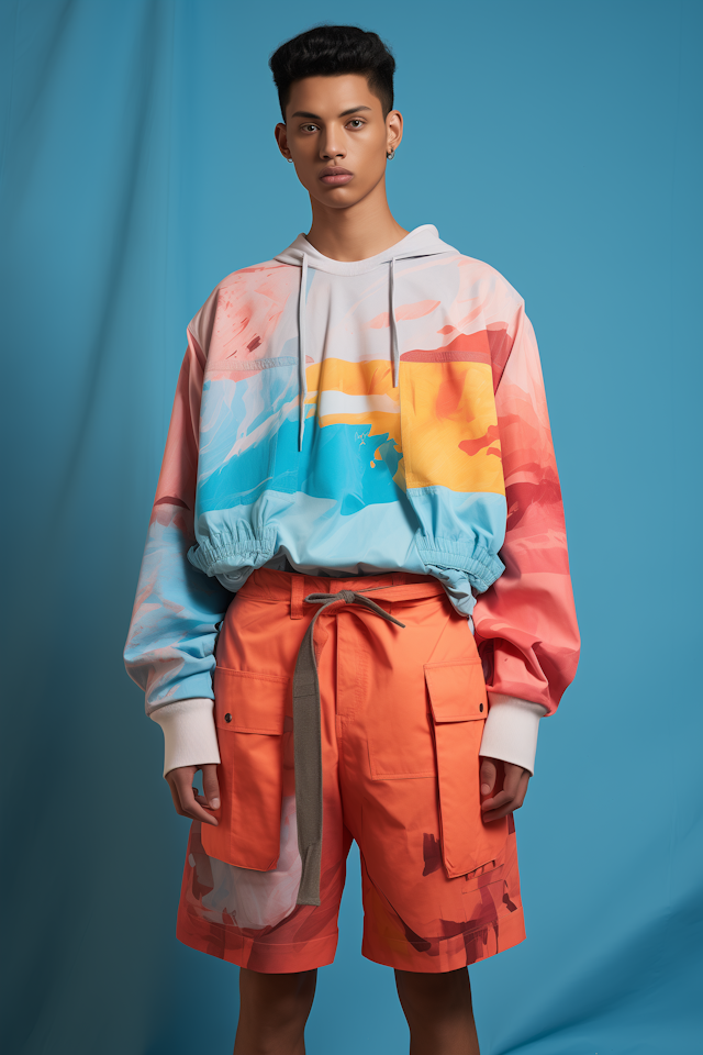 Modern Confidence in Pastel Streetwear