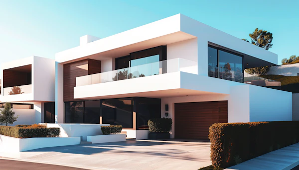 Contemporary House at Dawn/Dusk